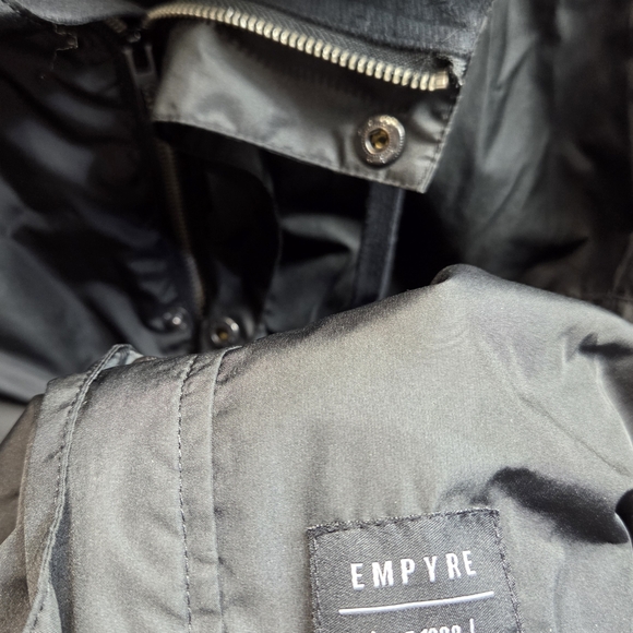 Empyre Black Hooded Windbreaker Jacket Mens L - Picture 4 of 8
